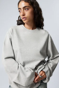Weekday OVERSIZED LONG SLEEVE T-SHIRT>Women Basics|Tops