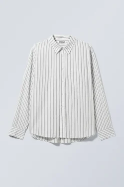 Weekday OVERSIZED STRIPED SHIRT><noscript><img width=