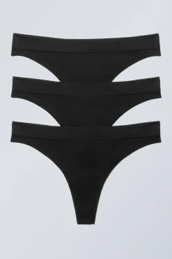 Weekday 3-PACK CAT SOFT SEAMLESS HIGH RISE THONGS>Women Underwear