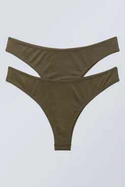 Weekday 2-PACK CHEEKY MODAL BRAZILIAN BRIEFS>Women Underwear