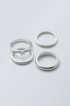Weekday 4-PACK CRUSH RING SET>Women Jewellery