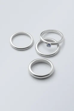 Weekday 4-PACK CRUSH RING SET>Women Jewellery