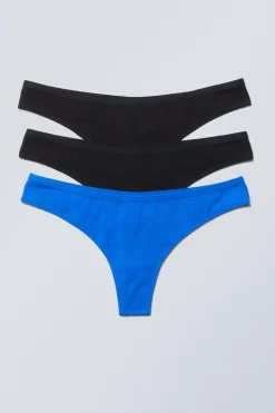 Weekday 3-PACK LOW WAIST COTTON THONGS>Women Underwear