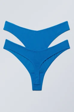 Weekday 2-PACK LOW WAIST MODAL THONGS>Women Underwear