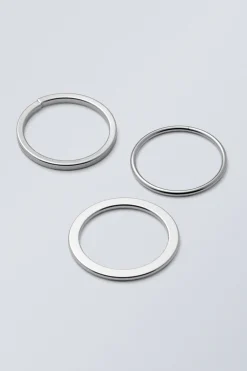 Weekday 3-PACK MINIMAL STEEL RINGS>Women Jewellery