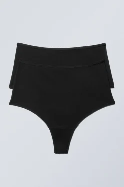 Weekday 2-PACK SOUL SOFT HIGH RISE THONGS>Women Underwear