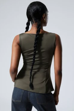 Weekday PEPLUM BOAT-NECK TOP><noscript><img width=