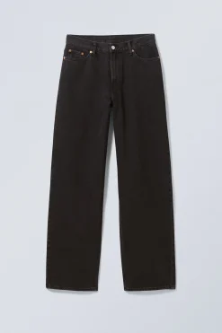 Weekday RAIL MID RISE LOOSE WIDE LEG JEANS><noscript><img width=