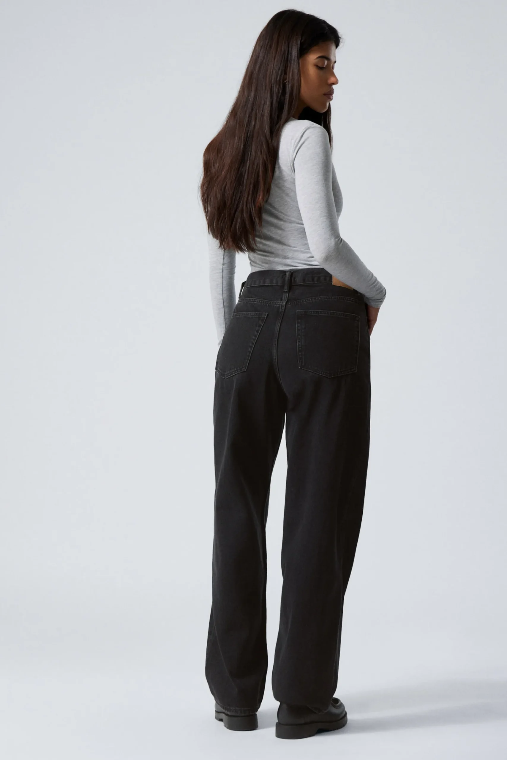 Weekday RAIL MID RISE LOOSE WIDE LEG JEANS>Women Jeans
