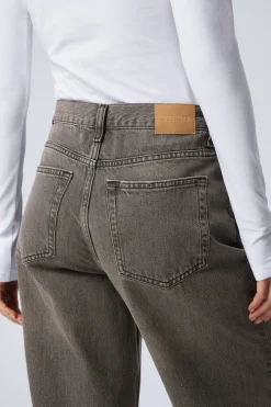 Weekday RAIL MID RISE LOOSE WIDE LEG JEANS><noscript><img width=