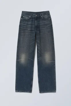 Weekday RAIL MID RISE LOOSE WIDE LEG JEANS><noscript><img width=
