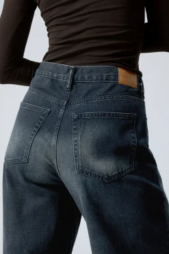Weekday RAIL MID RISE LOOSE WIDE LEG JEANS><noscript><img width=