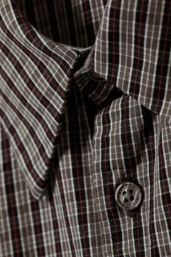 Weekday REGULAR FIT CHECKED COTTON SHIRT><noscript><img width=