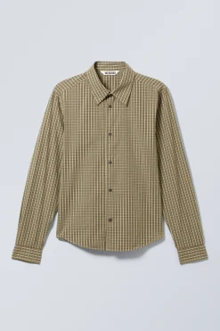 Weekday REGULAR FIT CHECKED COTTON SHIRT><noscript><img width=