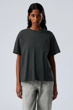 Weekday RELAXED BOXY COTTON T-SHIRT>Women Basics|T-Shirts