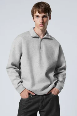 Weekday RELAXED HEAVY HALF ZIP SWEATER> Sweatshirts|Basics