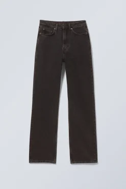 Weekday ROWE SUPER HIGH WAISTED REGULAR STRAIGHT LEG JEANS><noscript><img width=