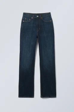 Weekday ROWE SUPER HIGH WAISTED REGULAR STRAIGHT LEG JEANS><noscript><img width=