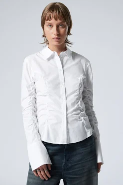 Weekday RUCHED POPLIN SHIRT>Women Blouses & Shirts