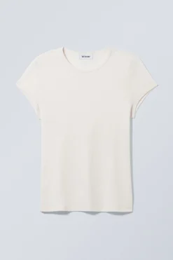 Weekday SHORT SLEEVE FITTED T-SHIRT>Women Basics|T-Shirts