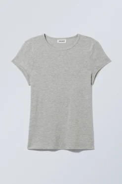 Weekday SHORT SLEEVE FITTED T-SHIRT>Women Basics|T-Shirts