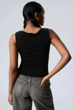 Weekday SIDE TIE SLEEVELESS TOP><noscript><img width=