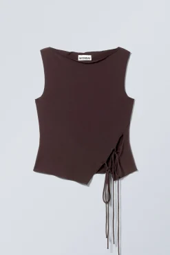 Weekday SIDE TIE SLEEVELESS TOP><noscript><img width=