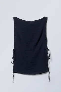 Weekday SLEEVELESS BOAT-NECK TIE TOP>Women Tops