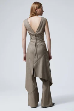 Weekday SLEEVELESS LACING MIDI DRESS><noscript><img width=