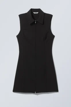 Weekday SLEEVELESS MINI SUITING ZIP DRESS><noscript><img width=