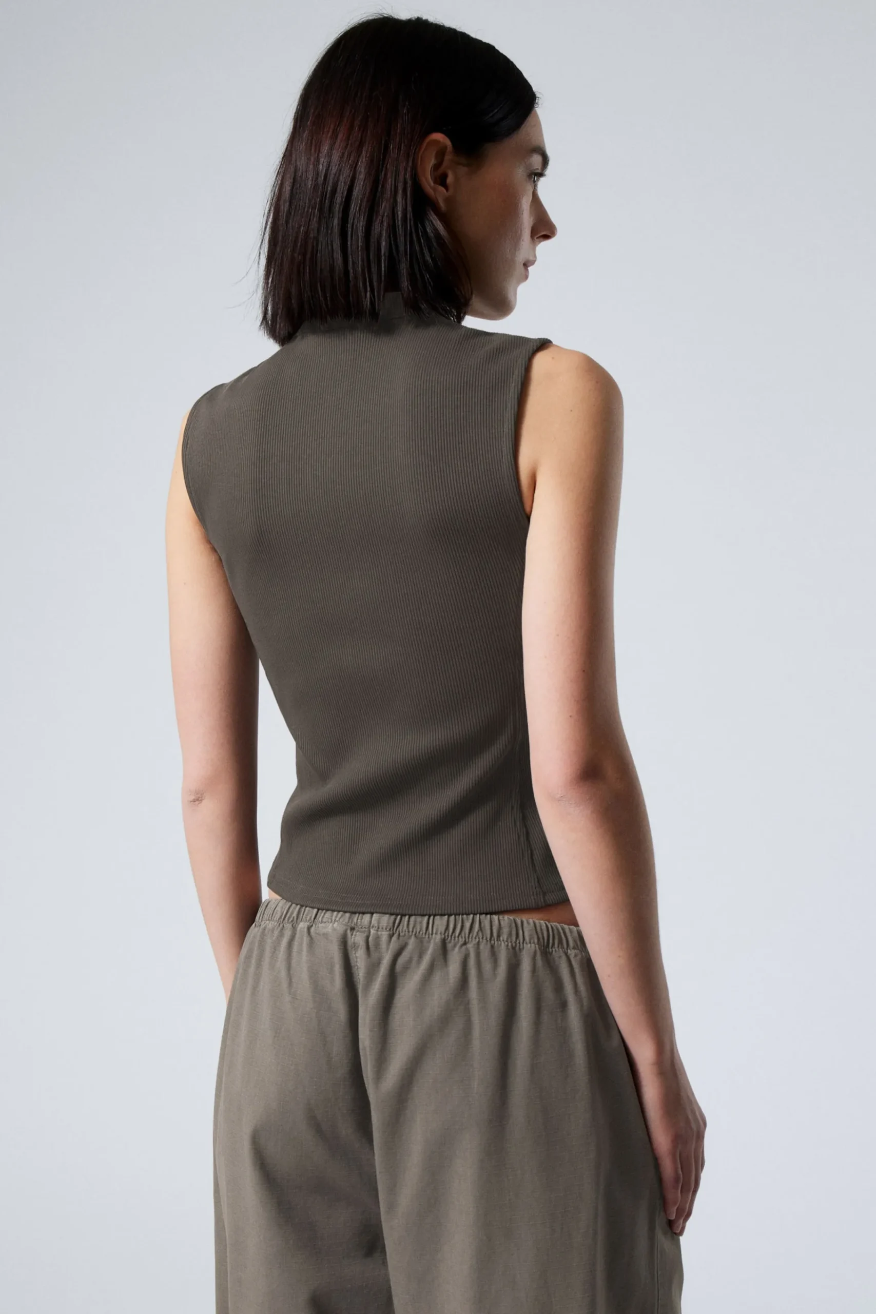 Weekday SLEEVELESS RIBBED ZIP-TOP>Women Tops