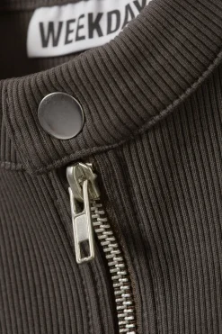 Weekday SLEEVELESS RIBBED ZIP-TOP><noscript><img width=