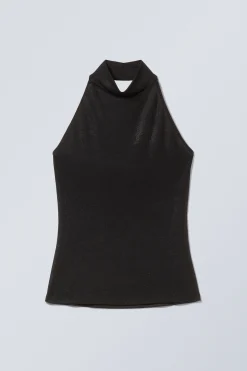 Weekday SLEEVELESS SHINY HALTERNECK TOP><noscript><img width=