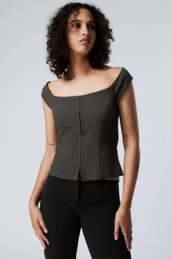 Weekday SLEEVELESS WIDE NECK TOP>Women Blouses & Shirts|Tops