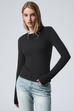 Weekday SLIM FITTED LONG SLEEVE>Women Basics|Tops
