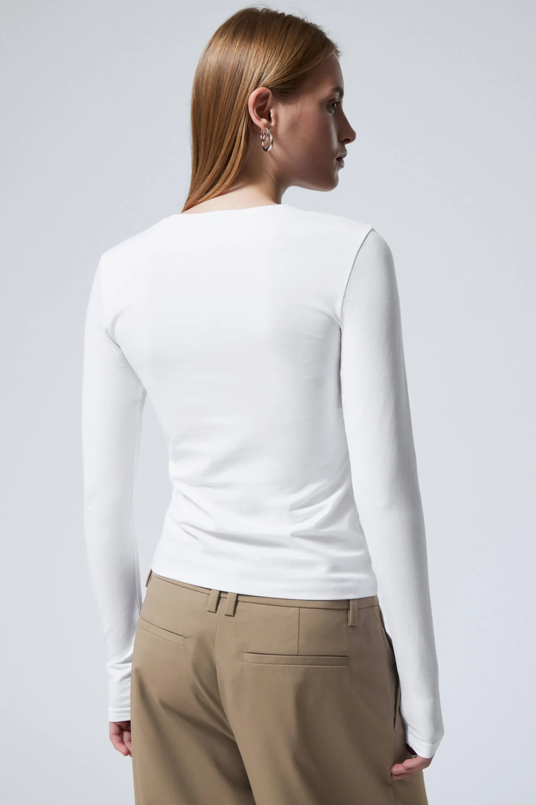 Weekday SLIM FITTED LONG SLEEVE>Women Basics|Tops