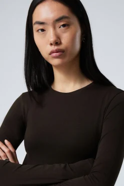 Weekday SLIM FITTED LONG SLEEVE>Women Basics|Tops