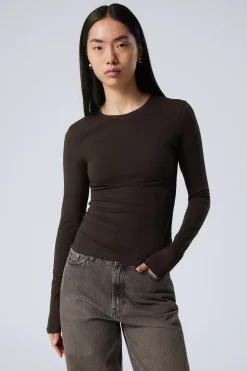 Weekday SLIM FITTED LONG SLEEVE>Women Basics|Tops