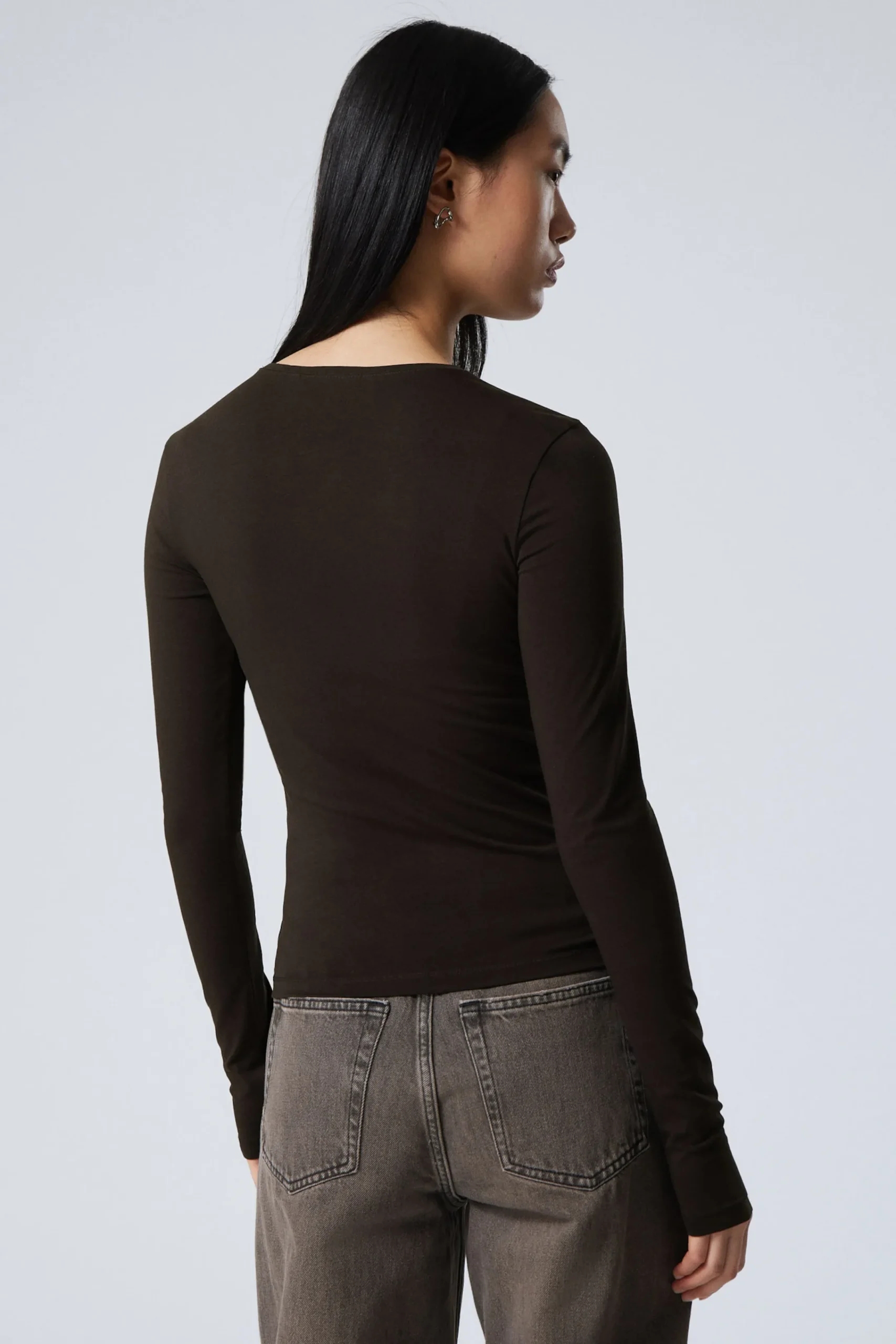 Weekday SLIM FITTED LONG SLEEVE>Women Basics|Tops