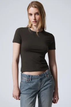 Weekday SLIM FITTED T-SHIRT>Women Basics|T-Shirts