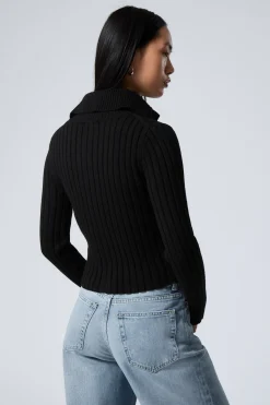 Weekday SLIM KNITTED TURTLENECK CARDIGAN><noscript><img width=