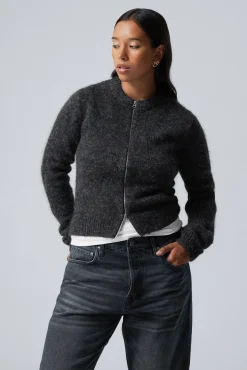 Weekday SLIM KNITTED ZIP CARDIGAN>Women Knitwear