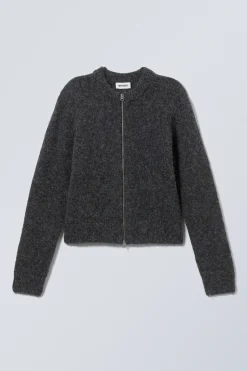 Weekday SLIM KNITTED ZIP CARDIGAN><noscript><img width=