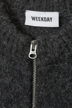 Weekday SLIM KNITTED ZIP CARDIGAN><noscript><img width=