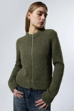 Weekday SLIM KNITTED ZIP CARDIGAN>Women Knitwear