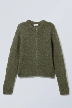 Weekday SLIM KNITTED ZIP CARDIGAN><noscript><img width=