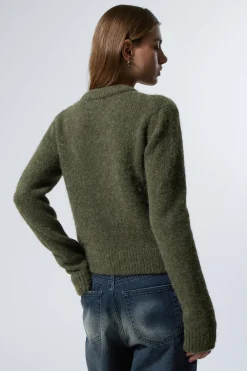 Weekday SLIM KNITTED ZIP CARDIGAN><noscript><img width=