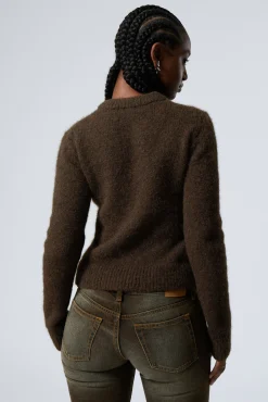 Weekday SLIM KNITTED ZIP CARDIGAN><noscript><img width=
