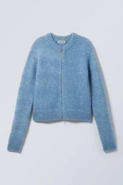 Weekday SLIM KNITTED ZIP CARDIGAN><noscript><img width=