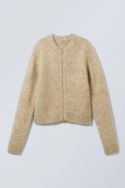 Weekday SLIM KNITTED ZIP CARDIGAN><noscript><img width=